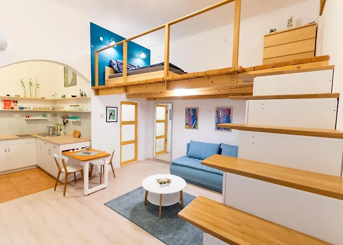 Blue & Wood Loft In Soul Apartament *